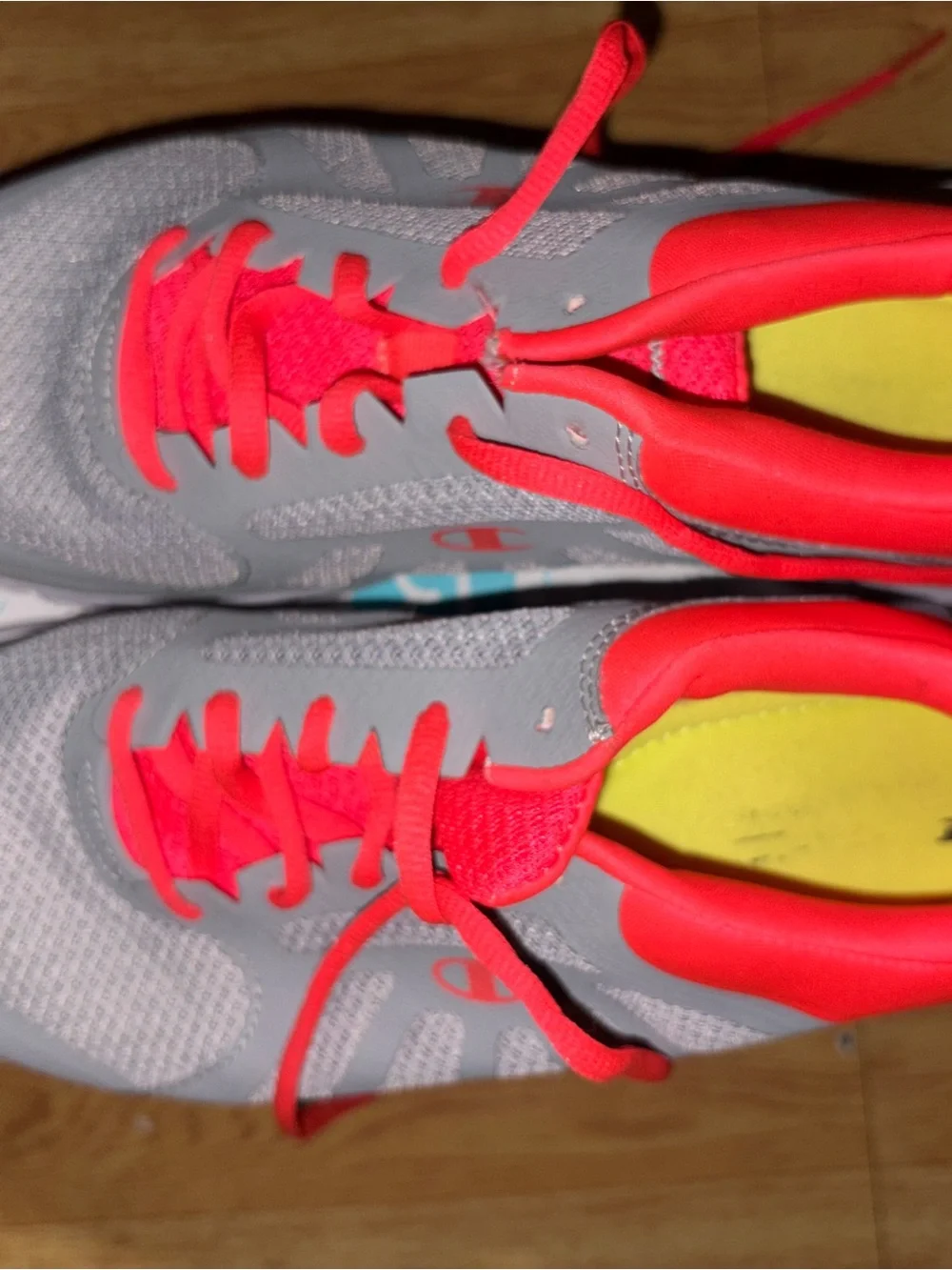 Champion Women’s Athletic Sneakers - Gray and Bright Pink